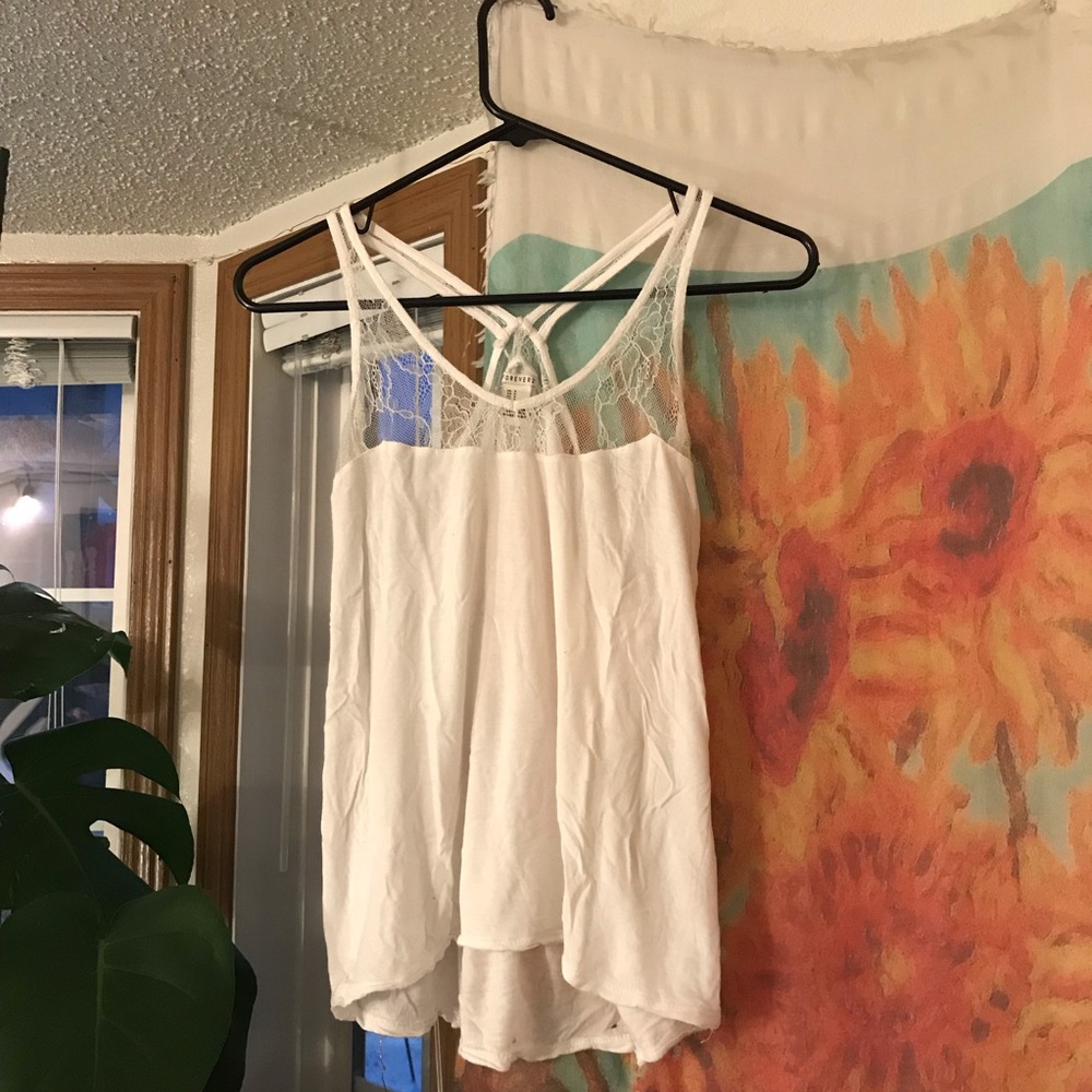 Forever 21 Lace Detailed Tank Top